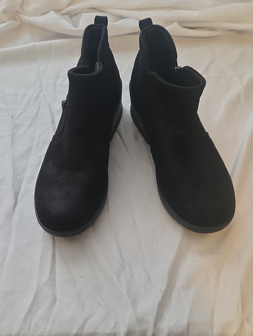 Women’s Black Suede Ankle Boots - Sleek Comfort